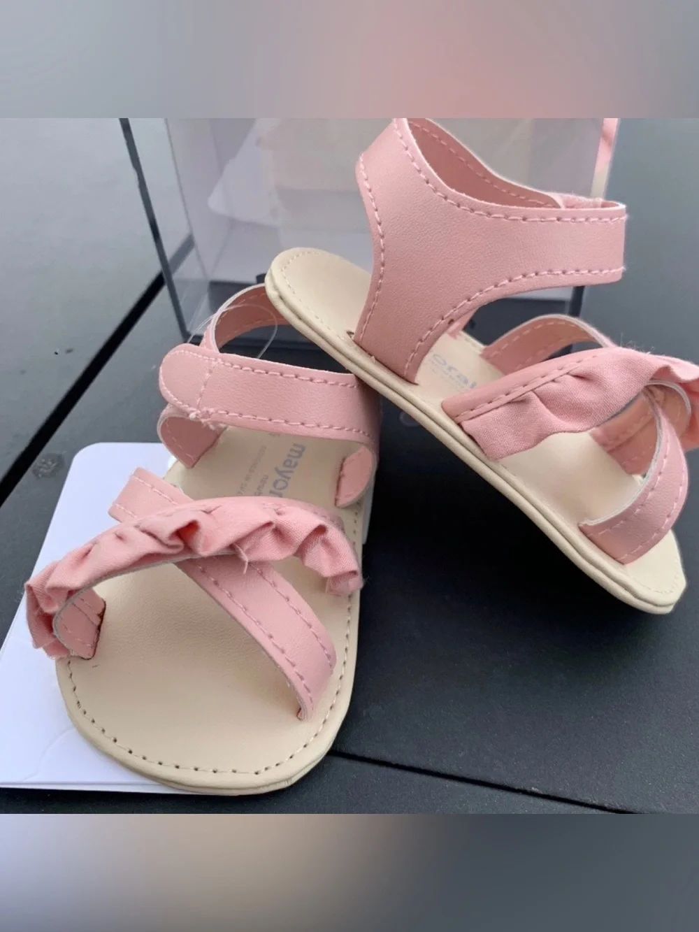 New Mayoral Baby Girl Pink Ruffle Strap Sandal